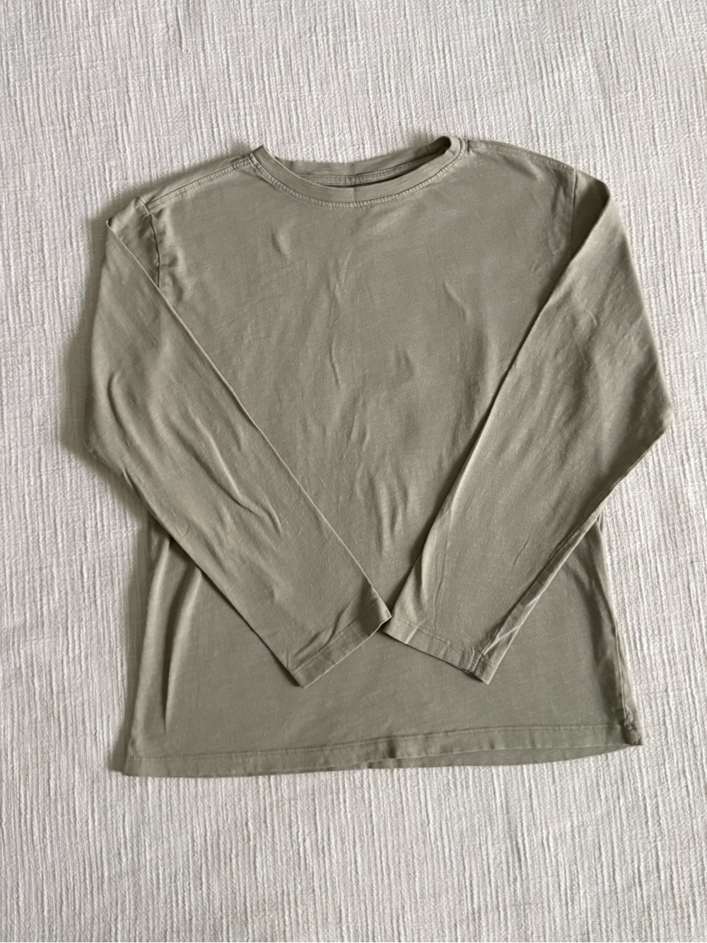 Boys Long Sleeve Crewneck Shirt - Olive Green